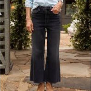 Frank & Eileen Black Flare Wide Leg Jeans